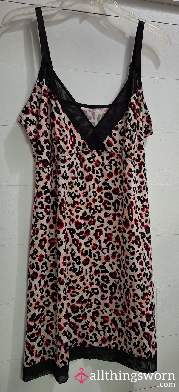 Pink Animal Print Size XL Sissy Nighty