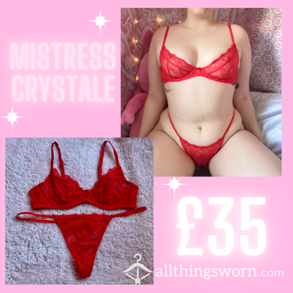 Skimpy Red Lace Matching Set ❤️