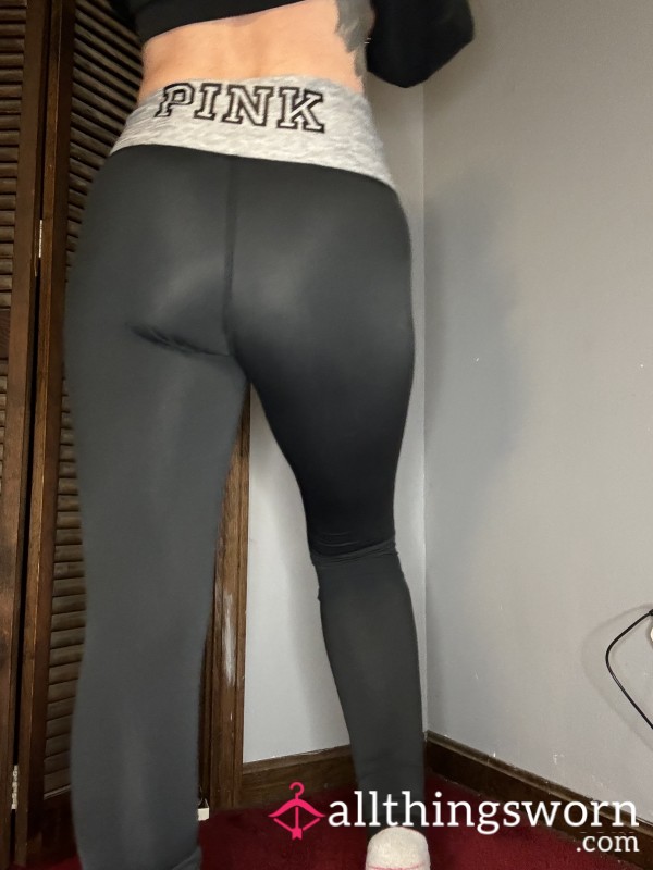 ***SOLD***Small Gray And Black Yoga Pants