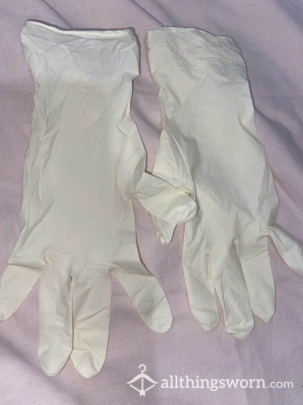 Small White Latex Gloves😍