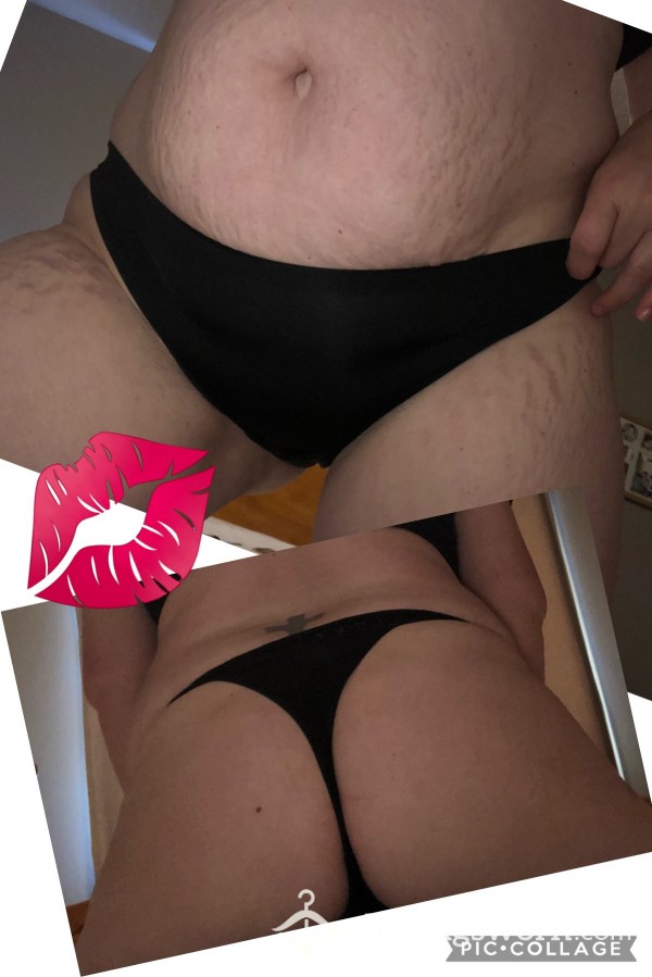 Soft Black Thong W/Dainty Detail On Back