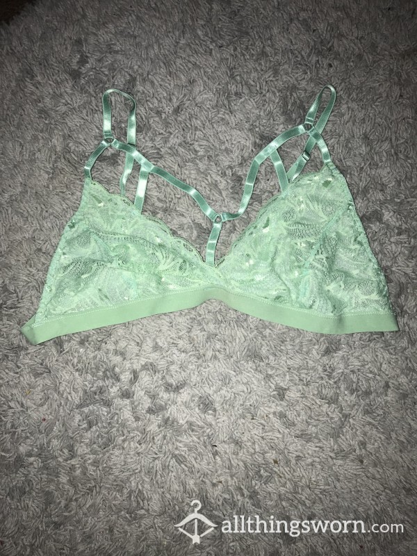 Soft S**y Green Lace Bra