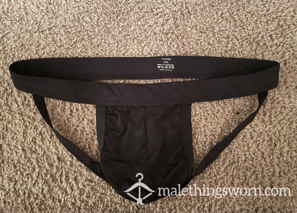 Soft Silky Black Musky Jockstrap