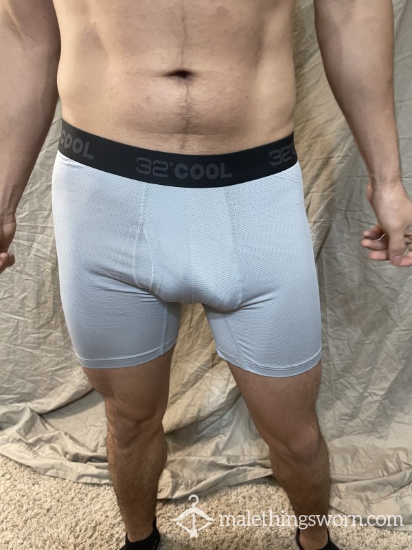 Soldier Worn 32 Degree Cool Boxer Briefs Icy Grey