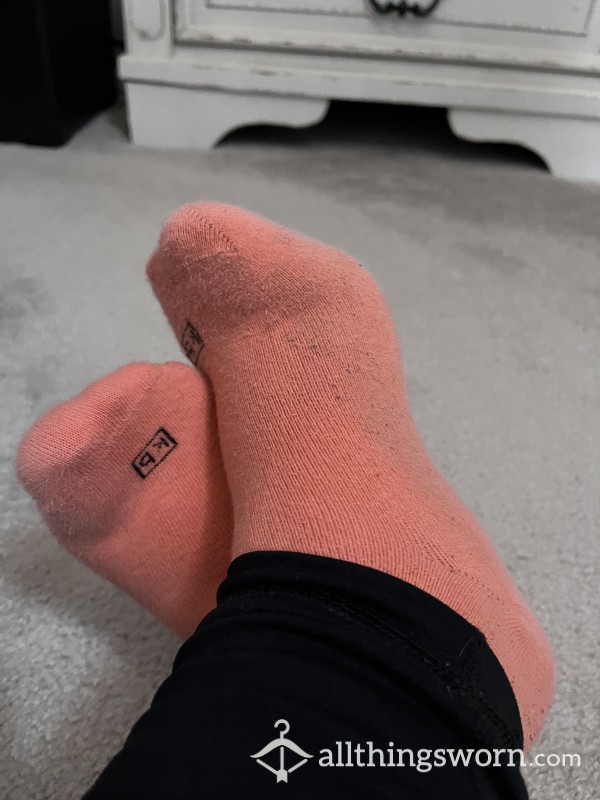 Stinky, Orange, Low Cut Workout Socks. 24 Hour Wear