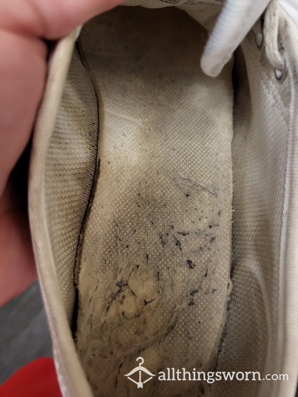 Stinky Well Worn Barefoot Adidas Trainers