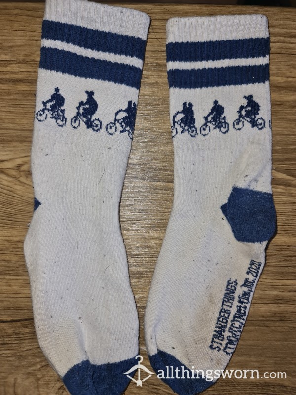 Stranger Things White Athletic Socks