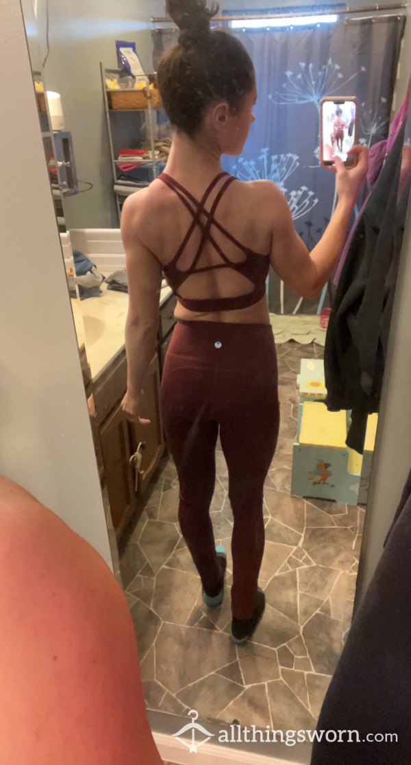 Strappy Maroon Sports Bra