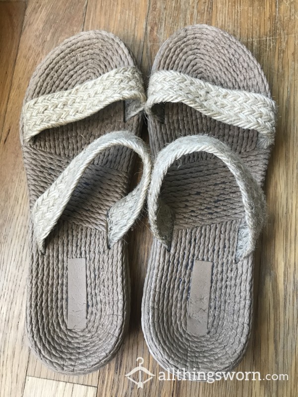 Straw Braided Sandals