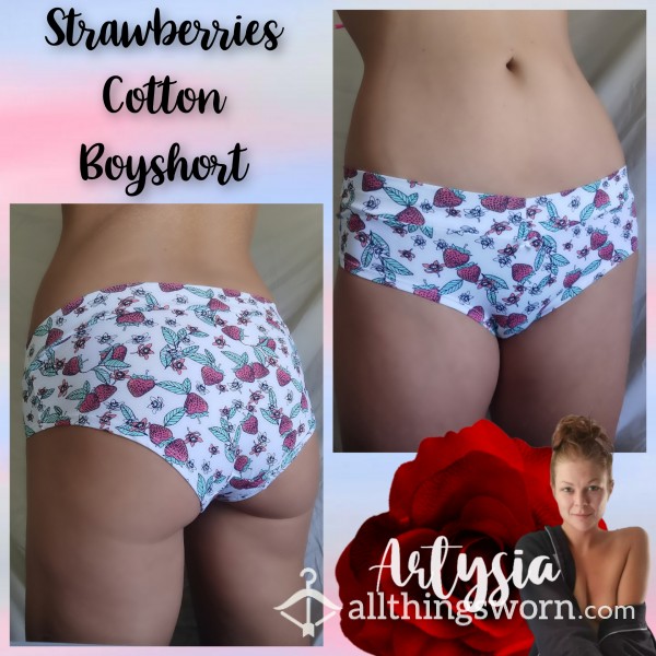 Strawberries Cotton Boyshort