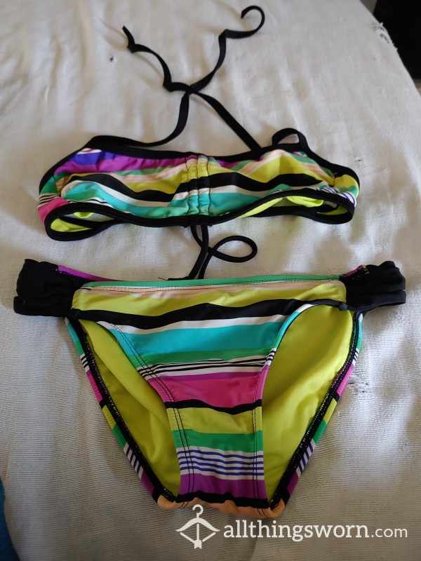 Striped Puma Bikini Sz Small