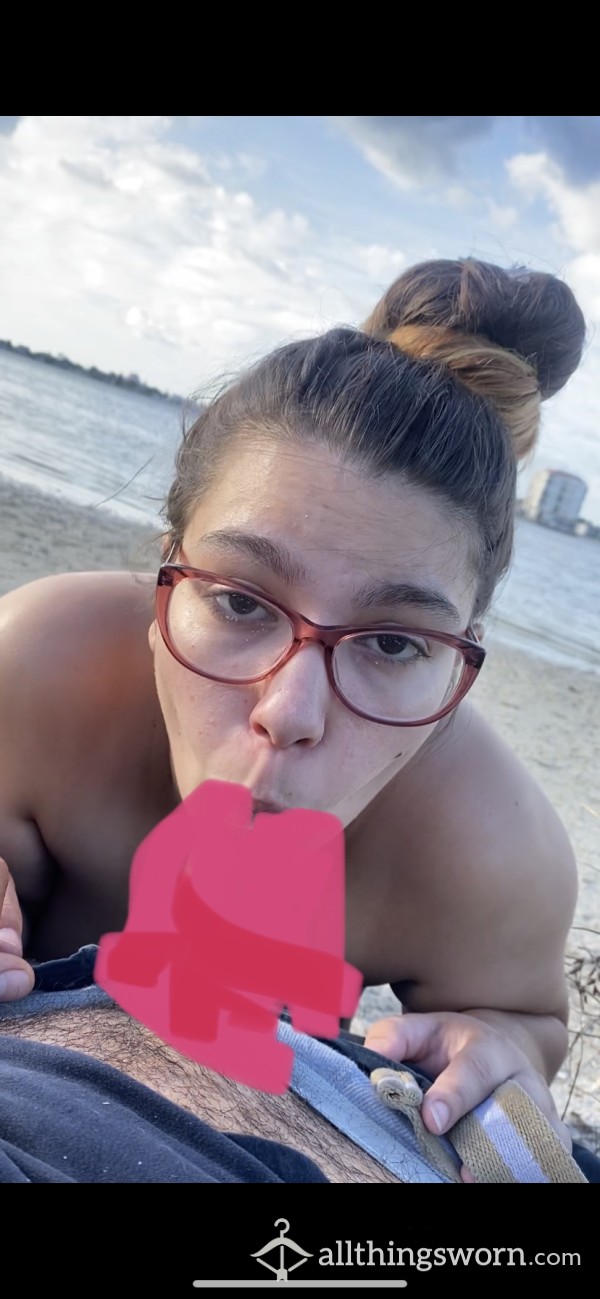 Sucking D*ck On A Public Beach