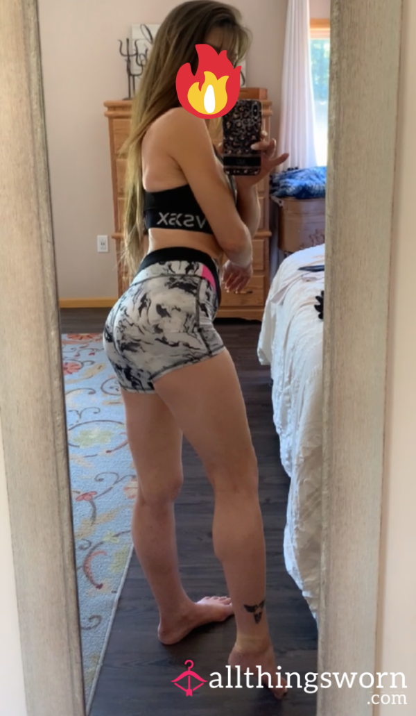 Super Hot And S**y Workout Shorts!! 💯🥵💋 Let Me Get Them Nice And Wet For Your Hard Dic*!! 😉🔥🥵💯