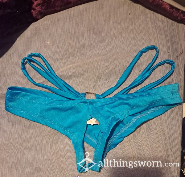 Super Soft Light Blue Crotchless Pantys