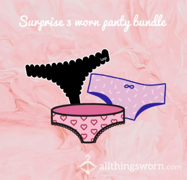 Surprise Bundle Of 3 Worn Panties