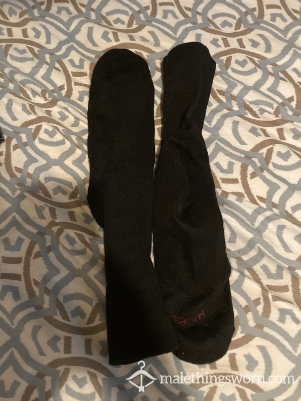 Sweaty Black Crew Socks