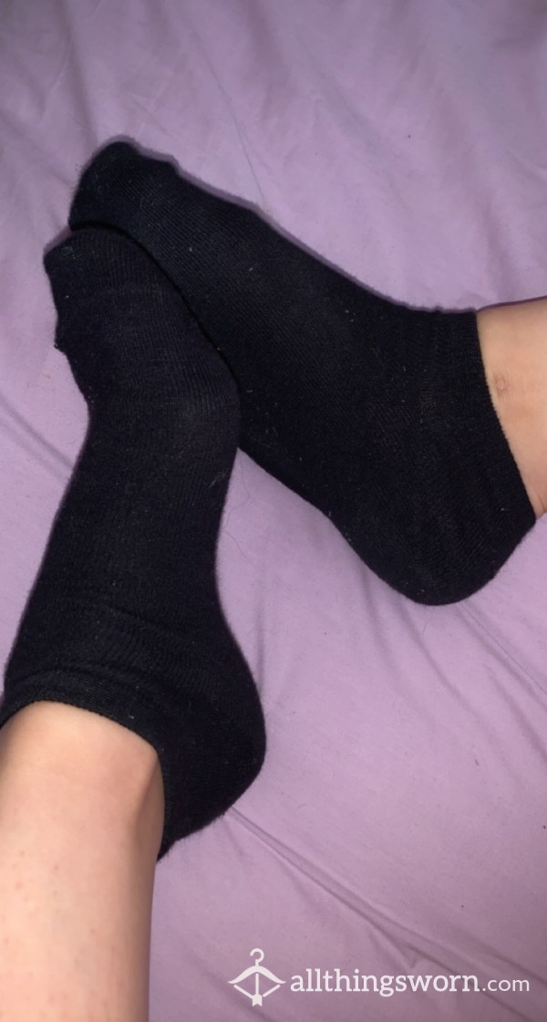 Sweaty Black Trainer Socks