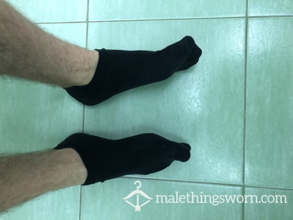 Sweaty Black Workout Socks