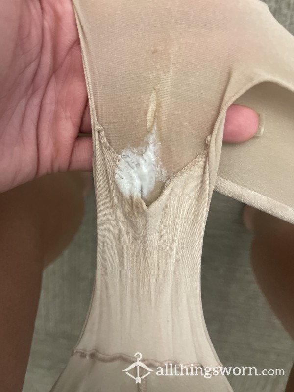 Sweaty Creamy Nude VS No Show Cheeky Panties