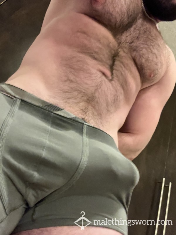 Sweaty Grey Boxer Briefs