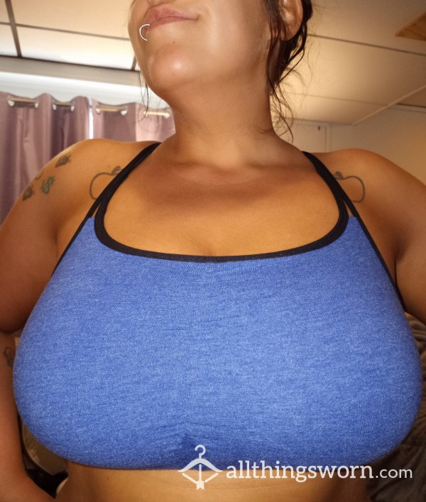 Sweaty Royal Blue Sports Bra