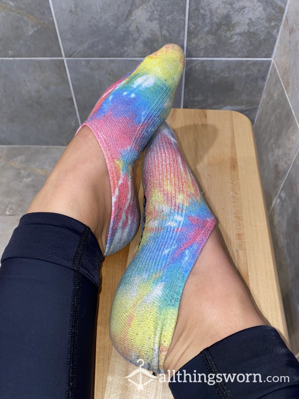 Sweaty Tie Dye Workout Socks