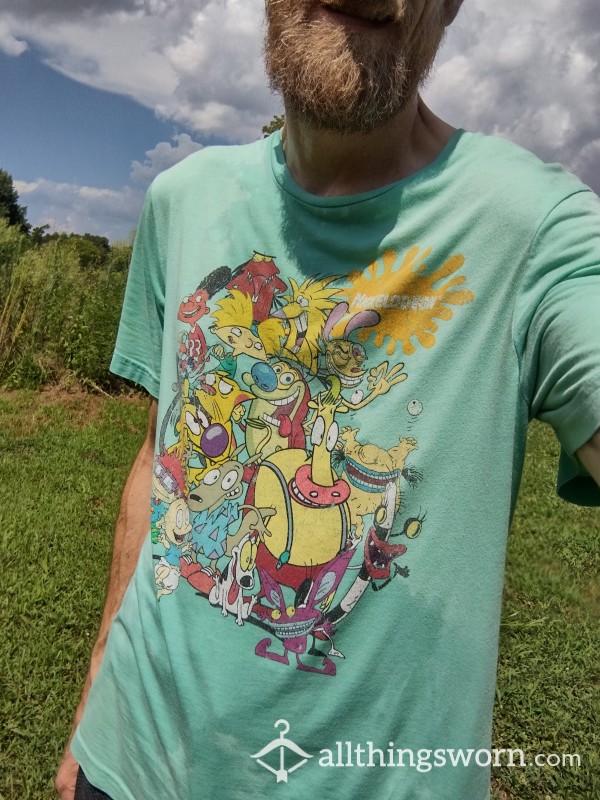 Sweaty Well Worn Nickelodeon Cla**ics Shirt