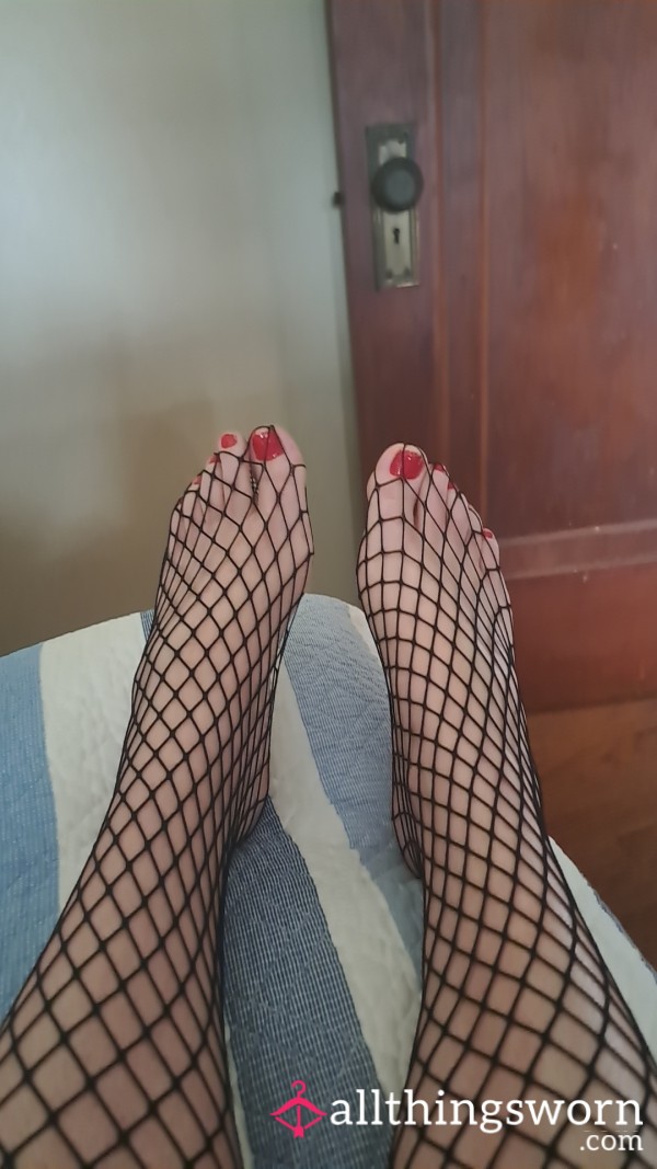 Taking Off S**y Fishnets