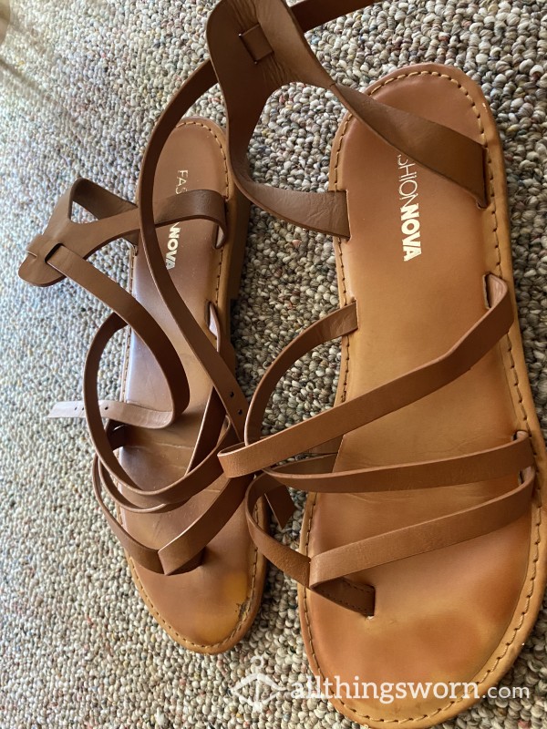 Tan Strappy Sandals