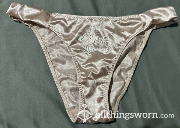 Tan/cream Silky Semi-full Back Panties - Name Your Days Of Wear!