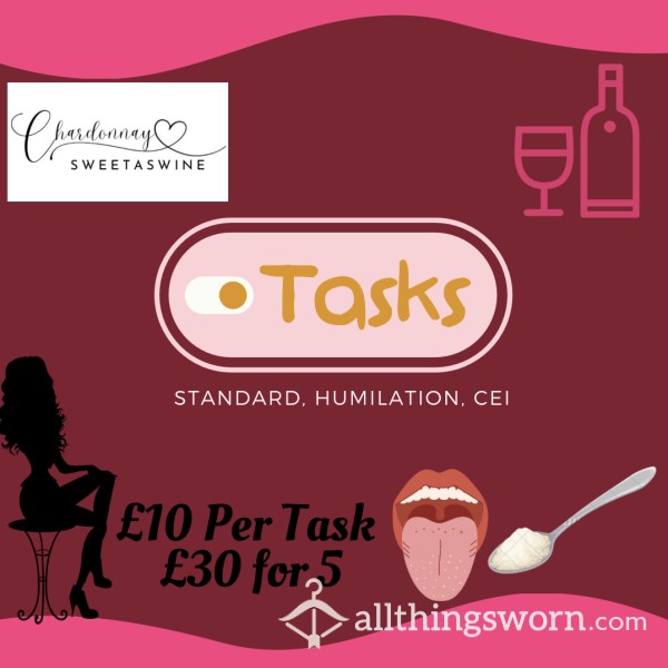 🍷SweetAsWine Tasks😈|🤭Standard, Humiliation, CEI👄🥄