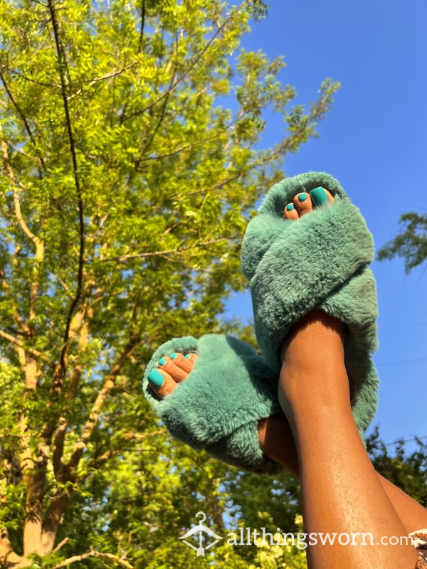 🦋Teal Blue Slippers🦋