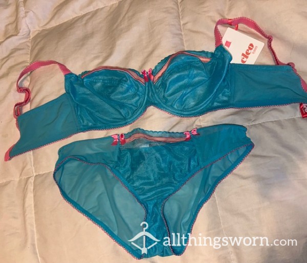 Teal Panty & Bra Set🩷Worn To Your Liking!