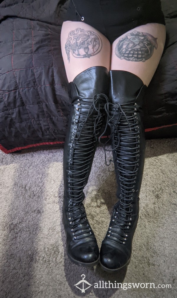 Thigh High Flat Boots