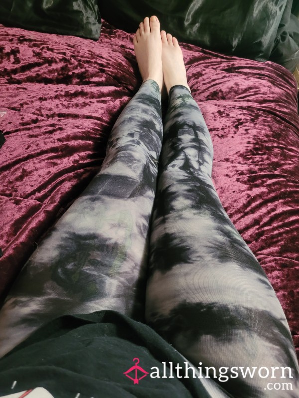 Tie-dye Footless Tights ~