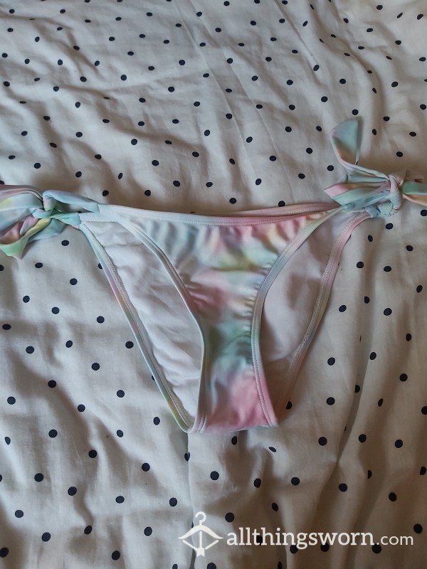 ***SOLD*** Tie Side Delicious Unicorn Colour Panties Bikini Cut Size 8