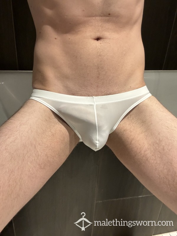 Tight White Pants/briefs! Super Cute & Hot Material!!! WORN 3 DAYS+