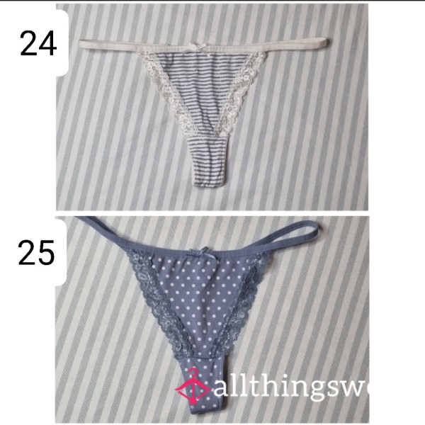 Tiny Striped & Polka Dot Thongs