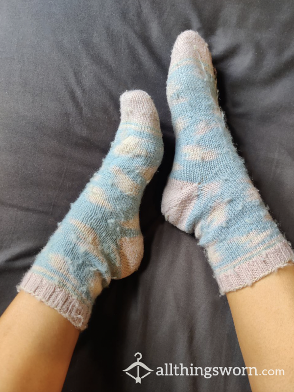 Tiny UK 4 Handknit Socks From Pet*te Asian Goddess