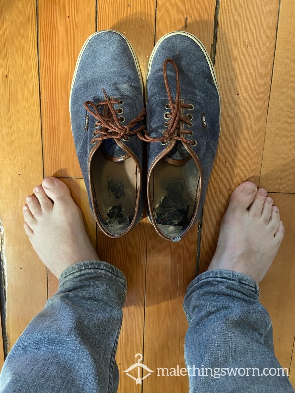 Trashed Suede Vans (Blue)