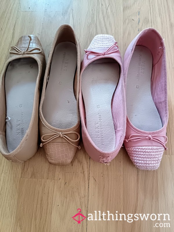 Two Pairs Of Ballet Flats. Used. A Little Dirty.