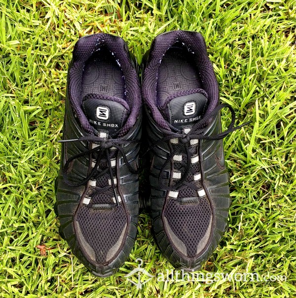 Two Year Well-Worn Black Nike Shox Trainers