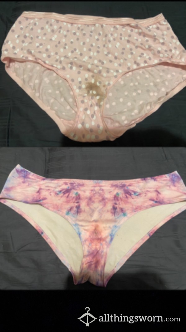 Tye Dye & Polka Dot Stained Panties Package