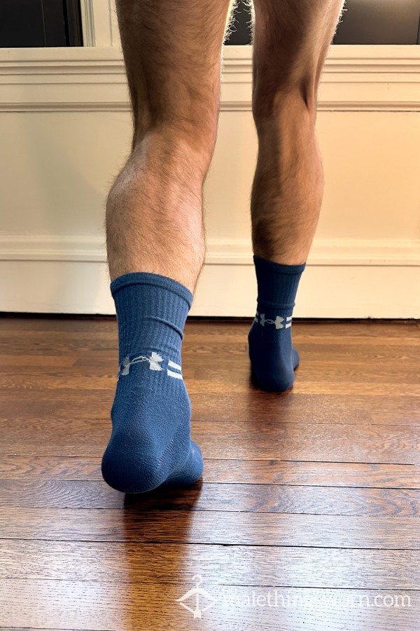 Under Armour Crew Socks - Sea Blue Double Stripe