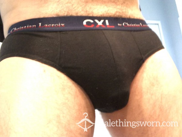 Used And Abused Black Briefs - Medium