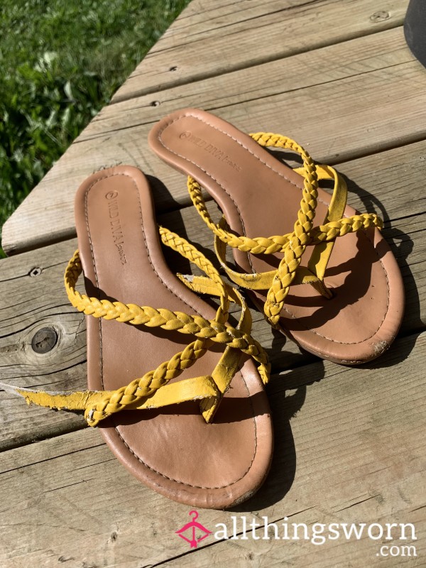 Used And Worn Broken Down Sandals