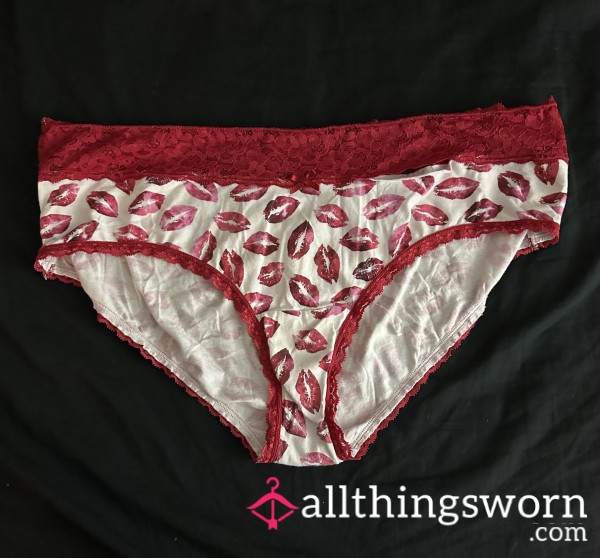 Used Cotton "Kiss My A**" Panties