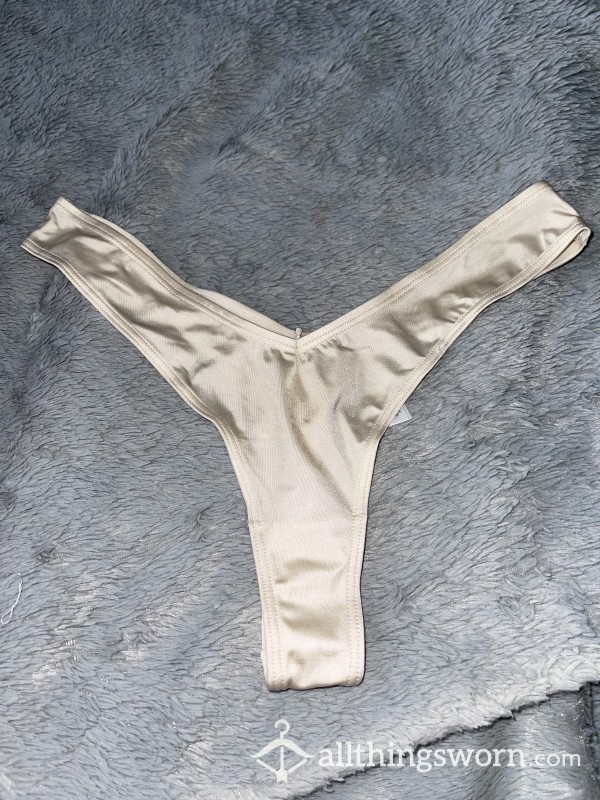 Used Cream Thongs