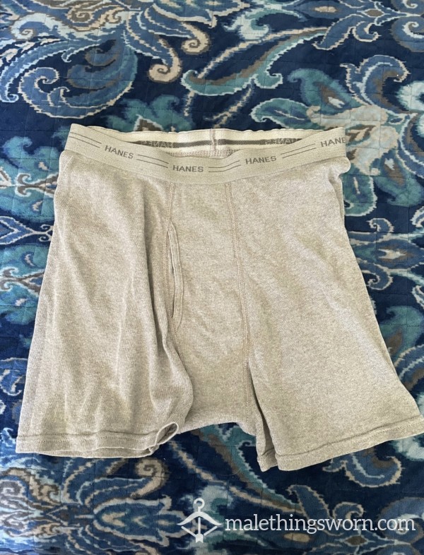 Sold - Used Hanes Boxer Briefs - Grey MED