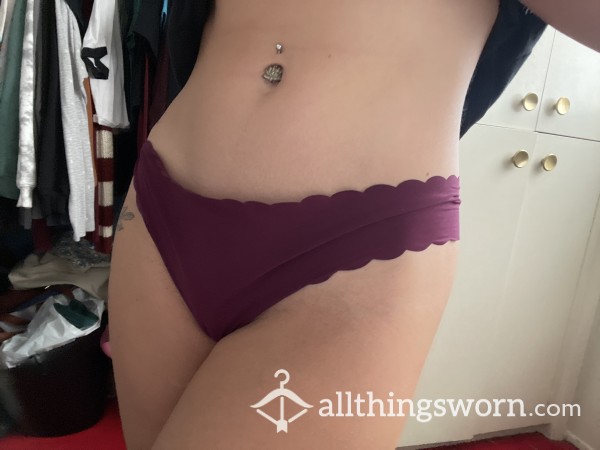 Silky Maroon Thong